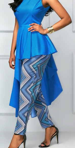 Drop Shirt with Matching Patterned Pant - Picture 2 of 3